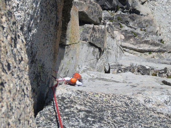 Bryan following the last pitch on South Face of Prusik