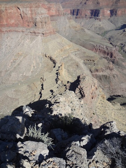 Looking down the North Arete on the descent