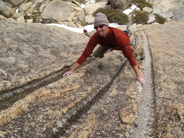 First ascent of Living Water 5.7, Doggy Dome, on the second trip to th...