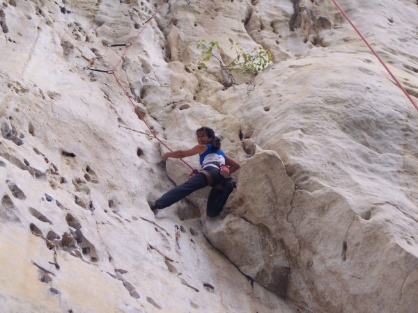 Here is Jheryl climbing Never Ending Story 5.12a the longest route at ...