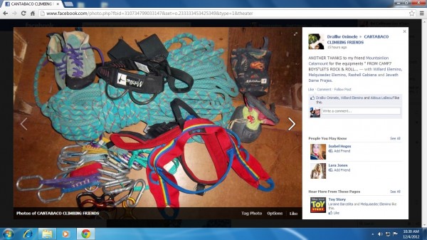 this is the gear donated to Campo Siete's climbing group. Muchas Graci...