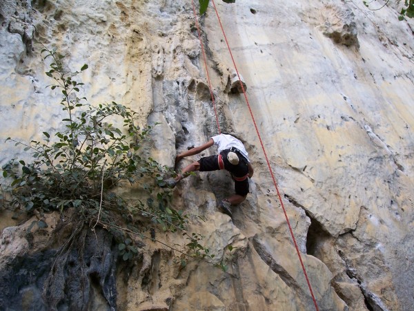 Carl did very well particularly being his first day of climbing...no t...