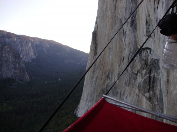1st bivy, you can just see the drips on the ledge but the sunset was f...