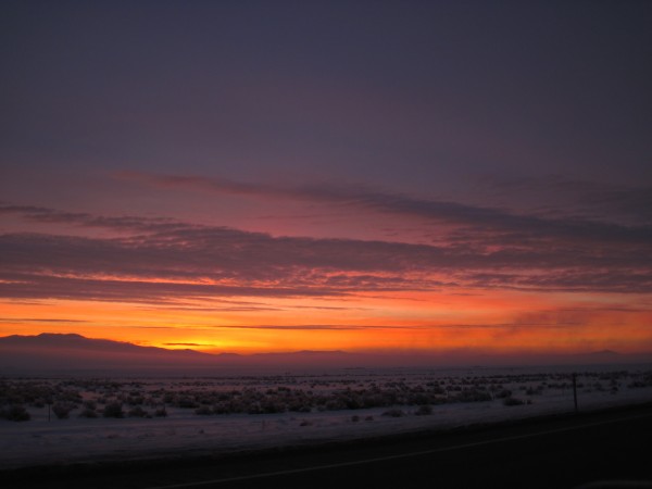 Sunrise from north of Winnemucca, NV.