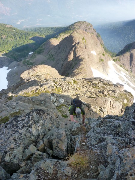 Carmen near the top of the North Spur