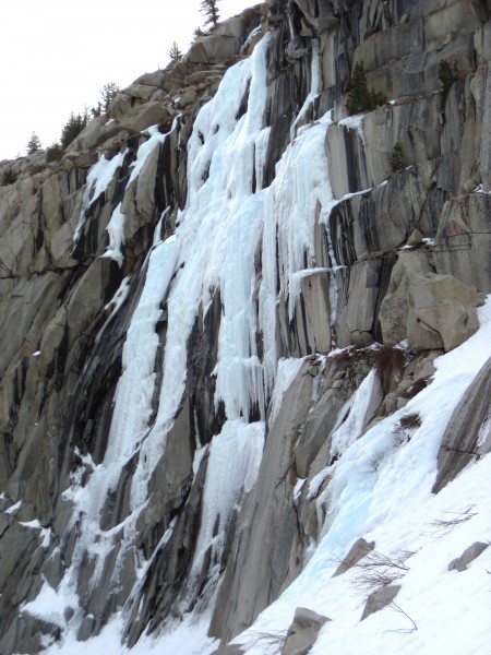 The Main Wall ice is steeper and much more fun than the Chouinard Fall...