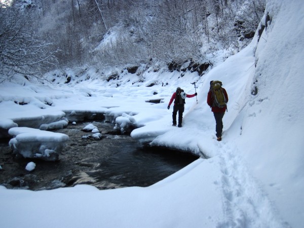 Sometimes the ice shelf on which we were hiking got a little narrow.