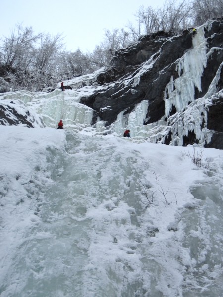 Harry belaying me on the last pitch of Starbright &#40;left 3rd of pic...