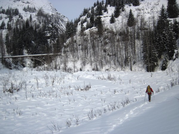 Harry leading the way to Bear Creek Canyon &#40;just beyond the bridge...