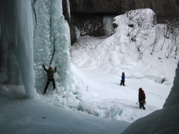 And then there was an ice shaking, giant whoomph as the snow shelf und...