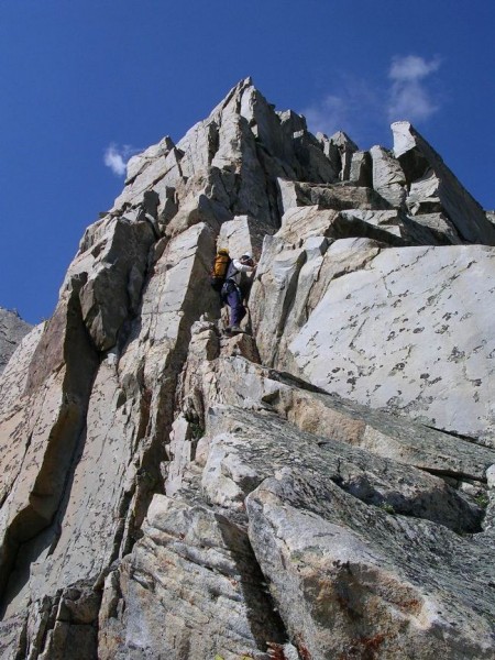 after lunch soloing to get on the ridgline traverse