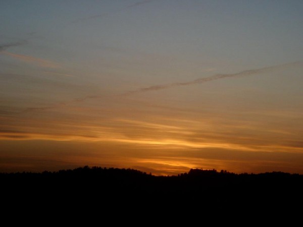 Sunset from the talus field at the base of Devils Tower's west side.