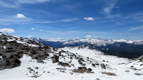 View of Cathedral Range from Ragged Peak saddle