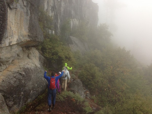 The on route bushwhacking near the top of Indian Creek Trail.