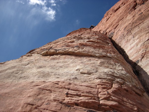 Cindi cruising over the top.