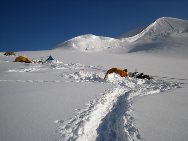 After setting up our camp, we visited with other climbers to see what ...