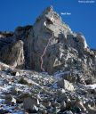 Cardinal Pinnacle - West Face 5.10a - High Sierra, California USA. Click for details.