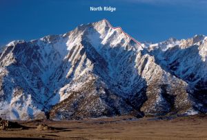 Lone Pine Peak - North Ridge 5.5 - High Sierra, California USA. Click to Enlarge