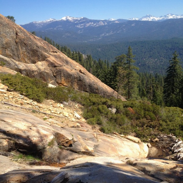 Looking North from the approach stram crossing toward The Balls, and M...