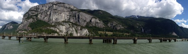 panoramic view of &#40;left-right&#41; Squaw, Chief, Shannon Falls, Pa...