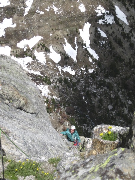 Gavi emerging from the final chimney