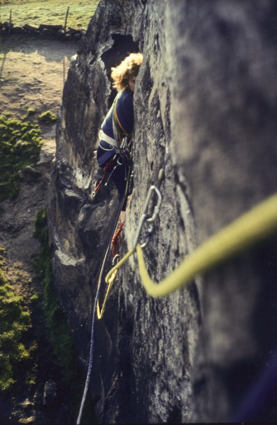 Bob sprinting across Birdlime Traverse