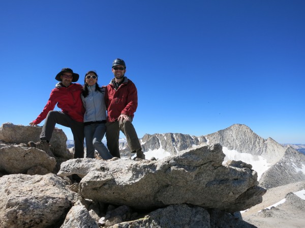 Will, Cherie and myself happy on our first summit, with our next targe...