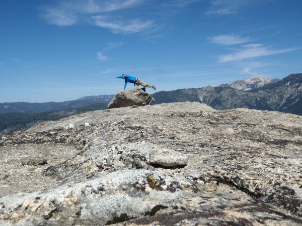 Celebrating on top of the fin, I'm not sure what I was doing but appar...