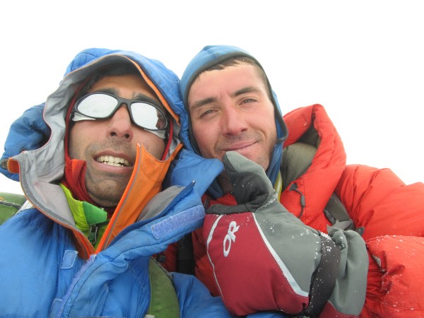 Some wankers on the summit of Chacraraju Este.