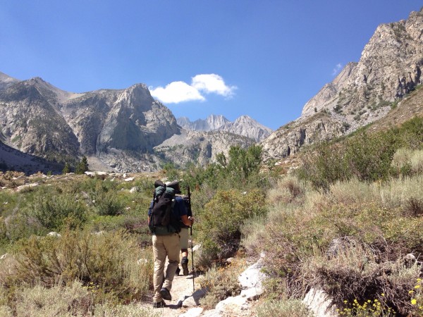 Starting up the South Fork of Big Pine Creek.