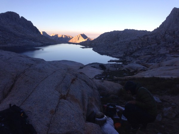 Sunrise over Glacier Lake... or the unnamed lake above Glacier Creek. ...