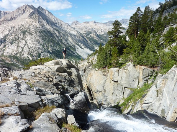 Crossing Glacier Creek on the way to Palisade Creek.