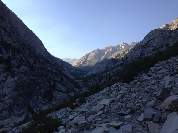 Looking down MIddle Fork of the Kings toward LeConte Canyon.