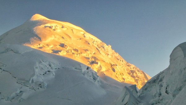 Huascaran Norte at sunrise.