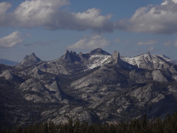 The Cathedral Range from Mount Clark.  From left to right: Eichorn and...