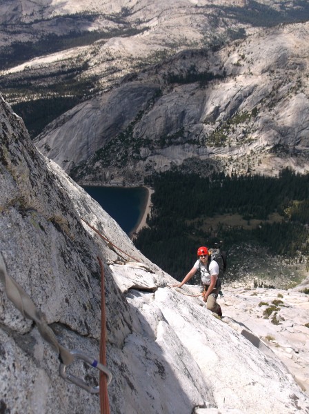 Andrew high on Tenaya Peak