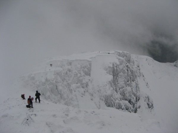 The rim of Stob Coire nan Lochan, from the top of Boomerang Gully. The...