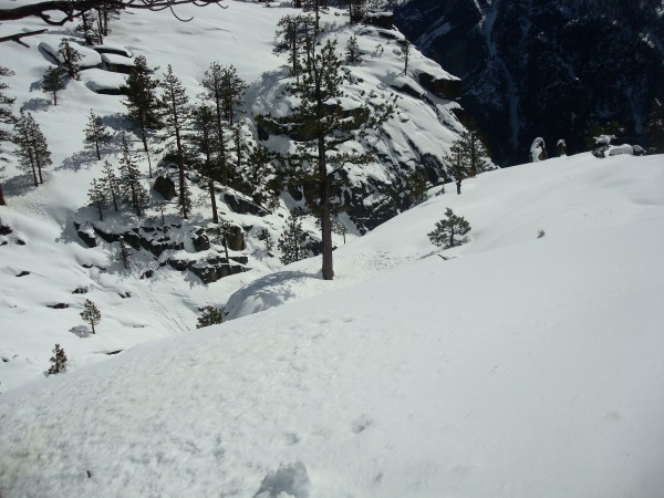 Looking down to the mouth of the Falls