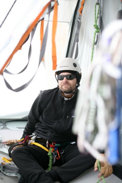 This is me getting used to the portaledge &#40;staying as close as pos...