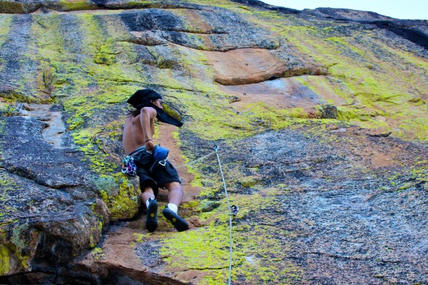 Mike Rael on Turkey Vulture 5.13a, High Eagle Dome