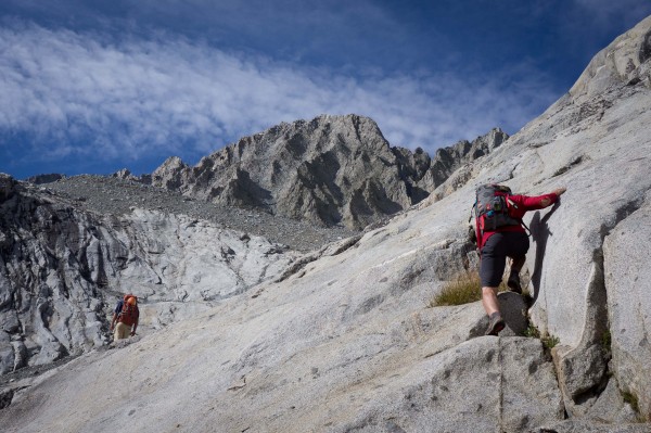 Steep slabs to the never ending talus field proved to be the slog part...