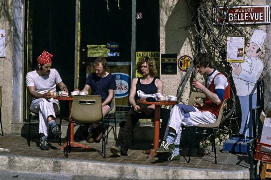 Left to right; Kevin McLane, Nigel Robinson, Bob Smith and Blakey havi...