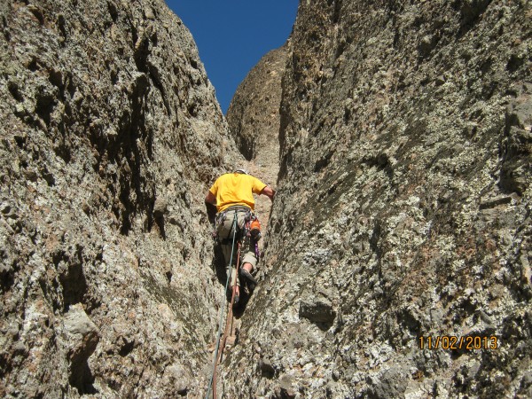 mark leading the last pitch to the ridge