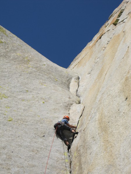 Luke laybacking up the Book of Deception on Romantic Warrior.