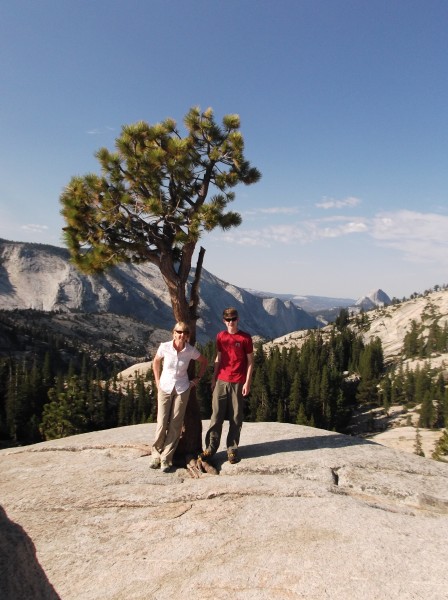 Bron and Tim at Olmstead Point, doing the tourist gig.