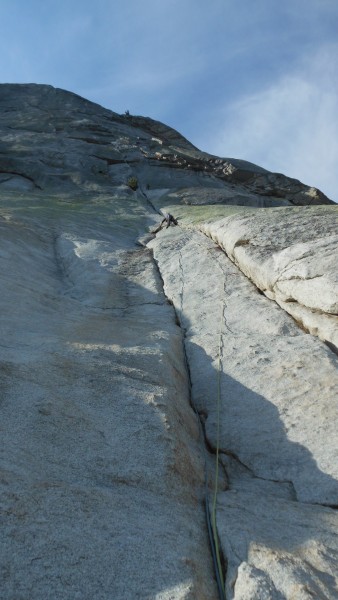 Loz on pitch one, dealing with the damp patch.