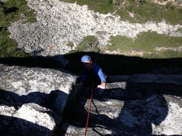 Loz emerging from the shade into the bright light on the Line.