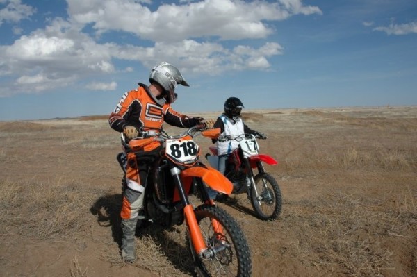 Dawn and her husband moto crossing