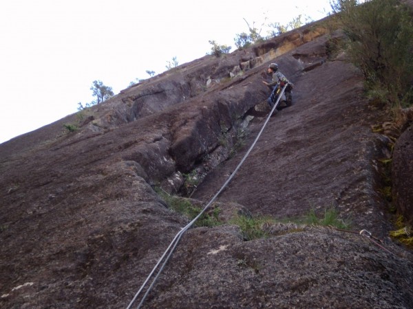 Peering around the arete