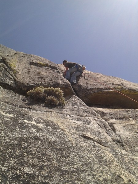 Vince cranking it on practice rock, Wishon